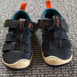 PLAE Kids Black and Orange Sandals